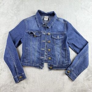 Para Jeans Company Jeans Jacket Youth Small Blue Denim Stretchy Trucker